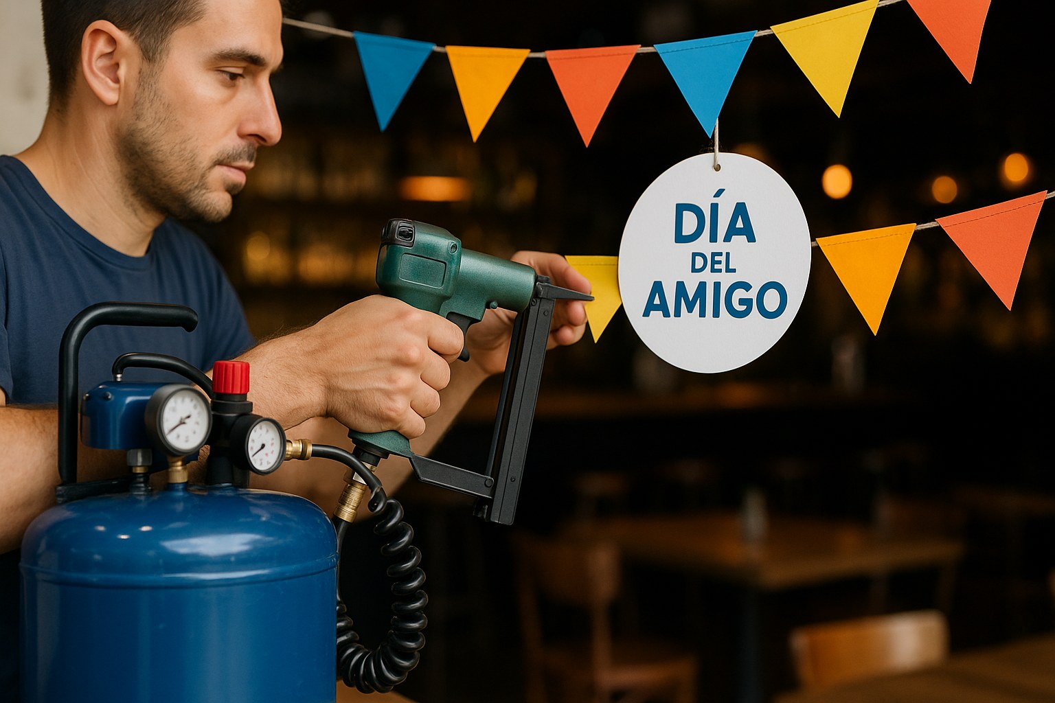 decoración temática para bares en el Día del Amigo